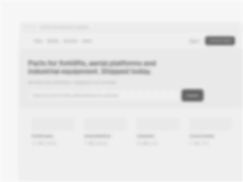 TVH pre-login website: illustrative mock-up, blurred
