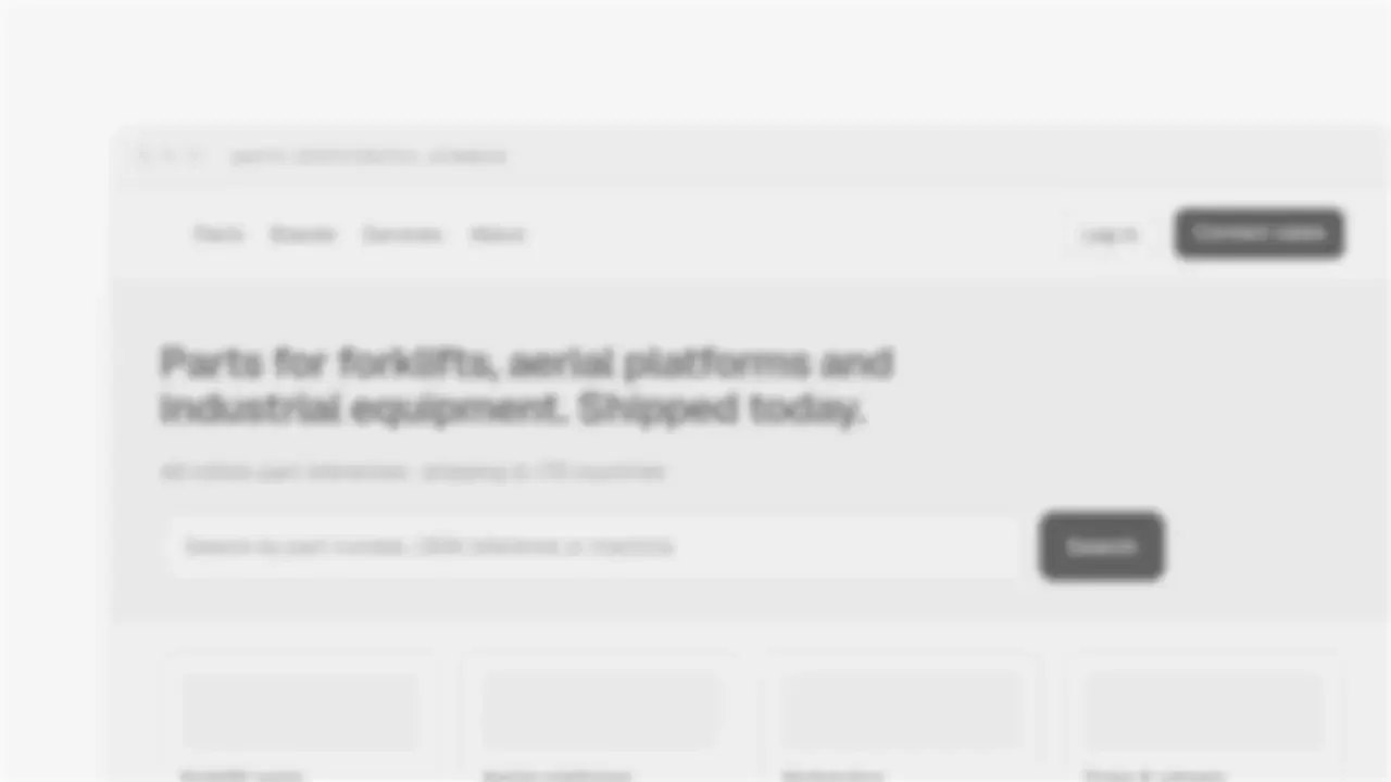 TVH pre-login website: illustrative mock-up, blurred